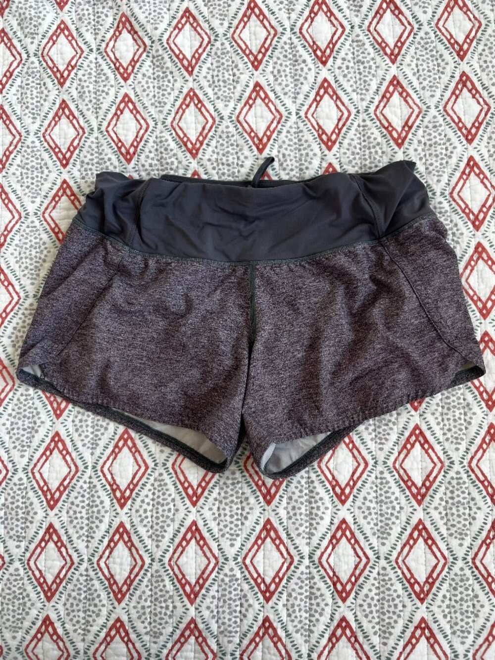 These are Lululemon Run Times Short II in the Heather Lux Size 4